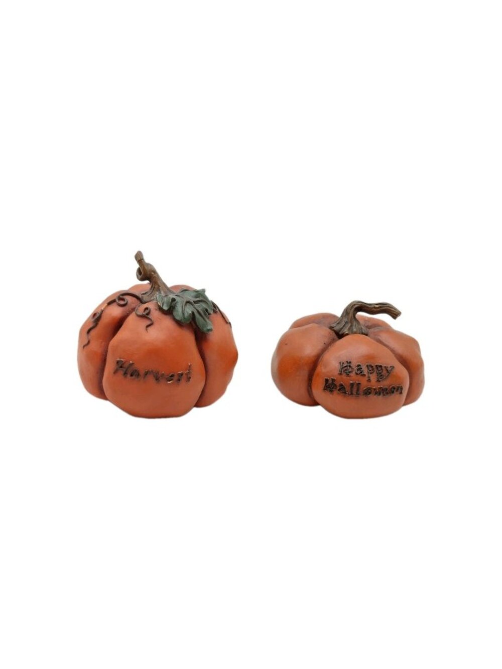 Honey & Me Mini Pumpkins 2006 Lot Of 2 Harvest And Happy Halloween